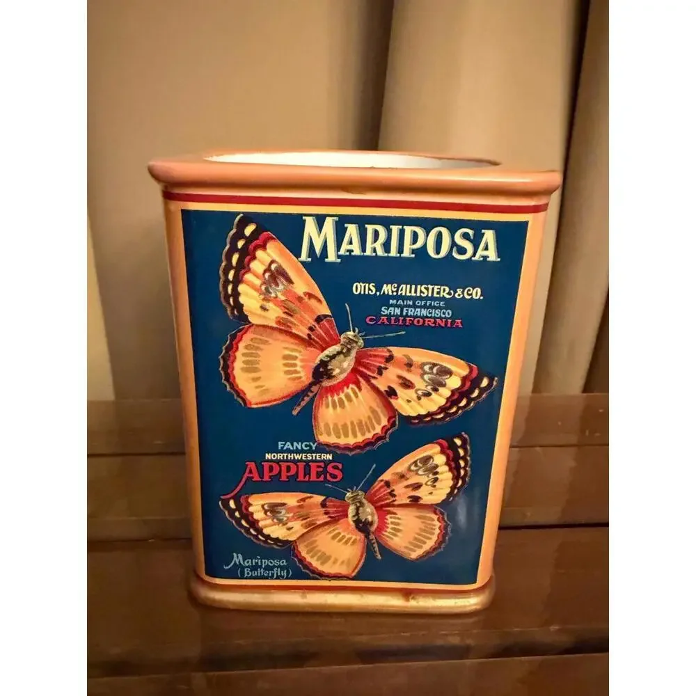 Oneida Mariposa Fancy Apples Ceramic Canister - Picture 6 of 9
